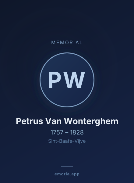 Memorial portrait of Petrus Van Wonterghem
