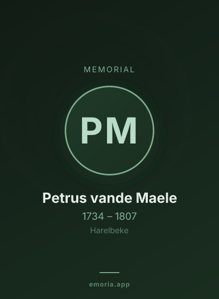 Memorial portrait of Petrus vande Maele