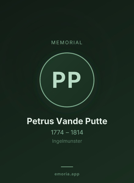 Memorial portrait of Petrus Vande Putte