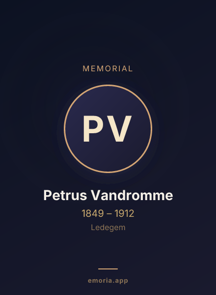 Memorial portrait of Petrus Vandromme