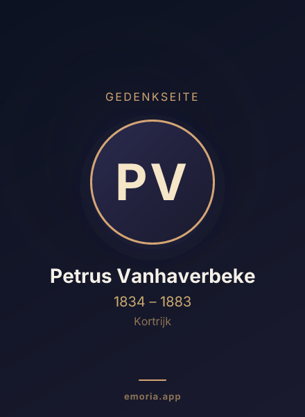 Gedenkportrait von Petrus Vanhaverbeke