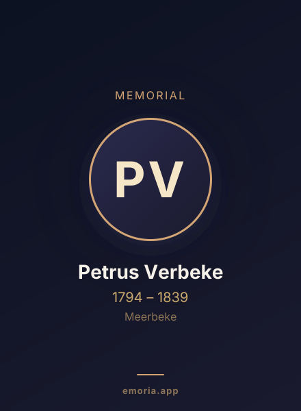 Memorial portrait of Petrus Verbeke