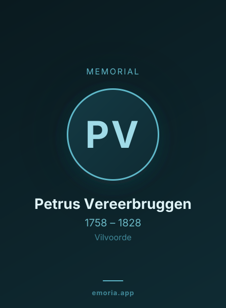 Memorial portrait of Petrus Vereerbruggen