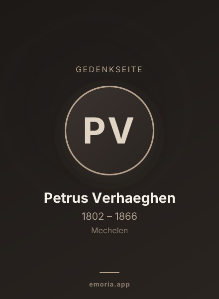 Gedenkportrait von Petrus Verhaeghen