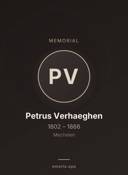 Memorial portrait of Petrus Verhaeghen