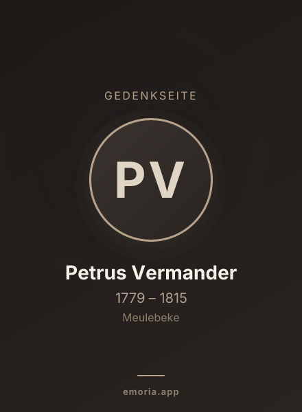Gedenkportrait von Petrus Vermander