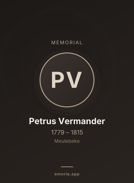 Memorial portrait of Petrus Vermander