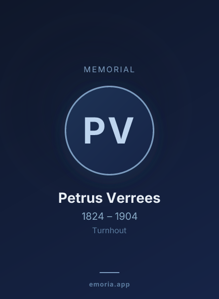 Memorial portrait of Petrus Verrees