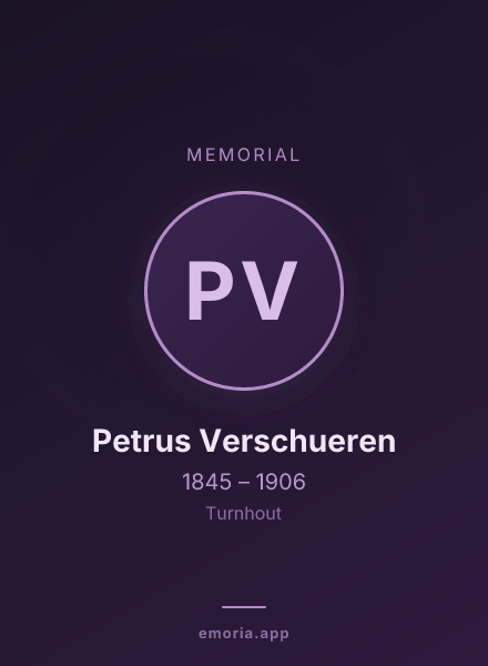 Memorial portrait of Petrus Verschueren