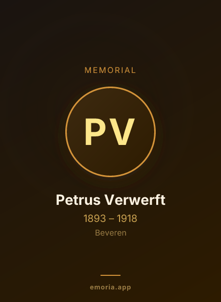 Memorial portrait of Petrus Verwerft
