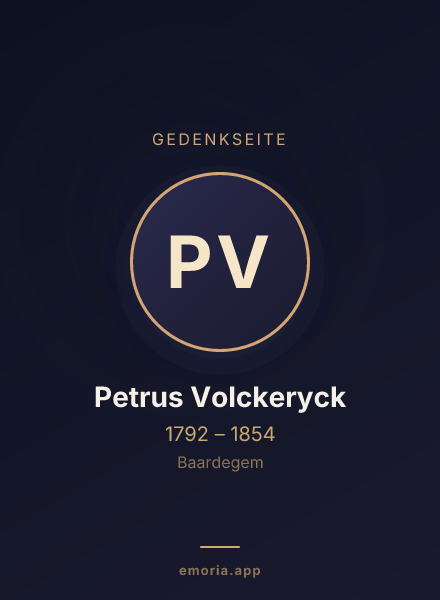 Gedenkportrait von Petrus Volckeryck