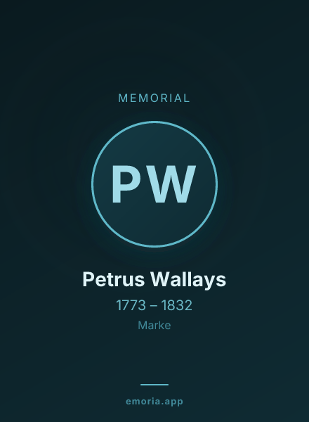 Memorial portrait of Petrus Wallays