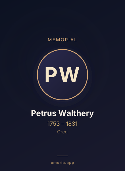 Memorial portrait of Petrus Walthery