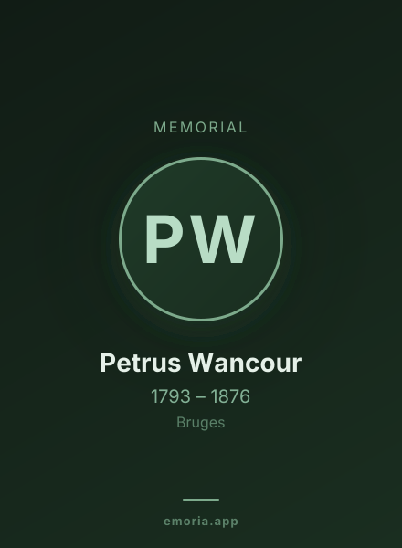 Memorial portrait of Petrus Wancour