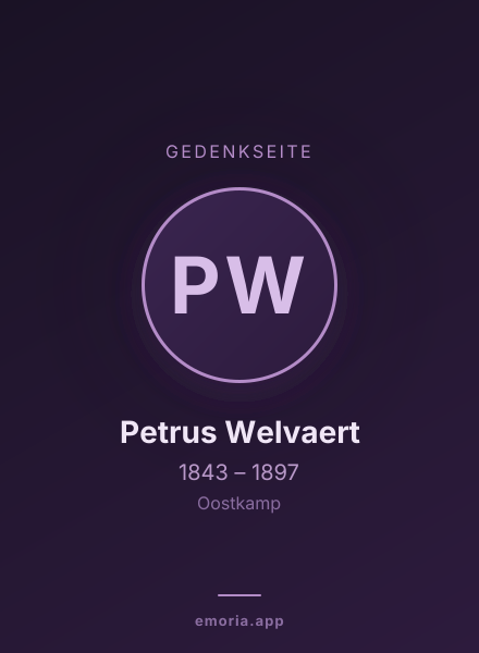 Gedenkportrait von Petrus Welvaert