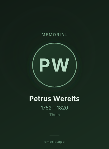 Memorial portrait of Petrus Werelts