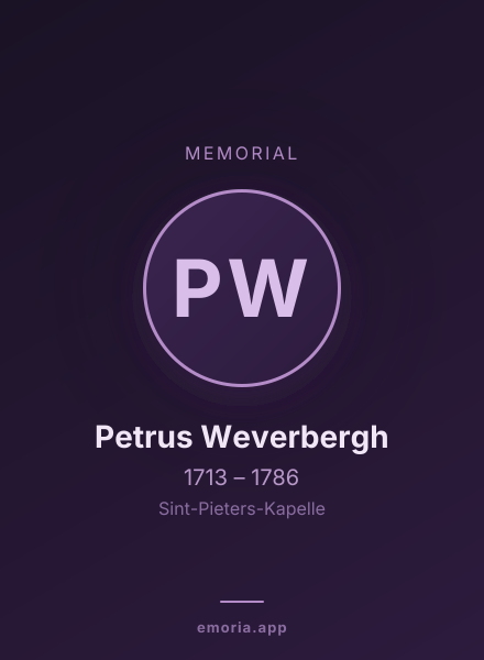 Memorial portrait of Petrus Weverbergh