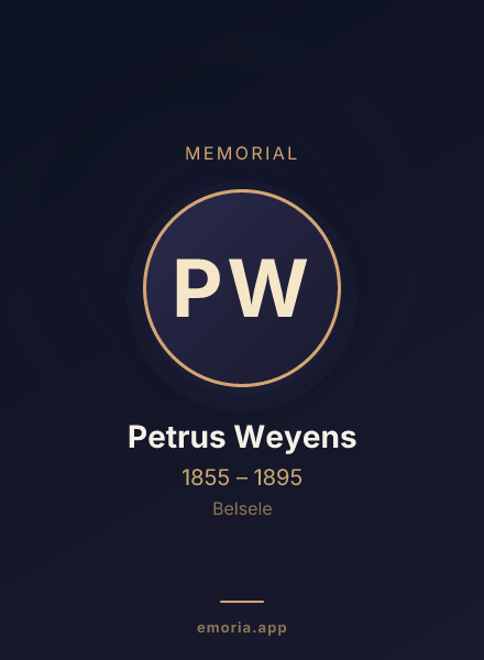 Memorial portrait of Petrus Weyens