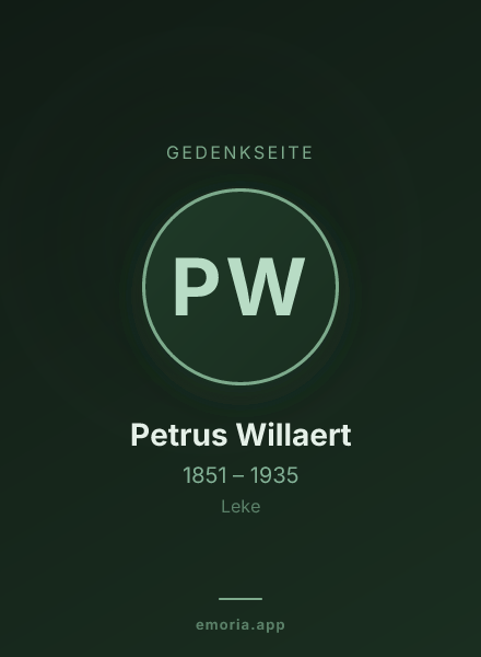 Gedenkportrait von Petrus Willaert