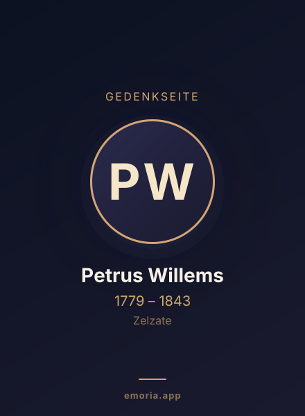 Gedenkportrait von Petrus Willems