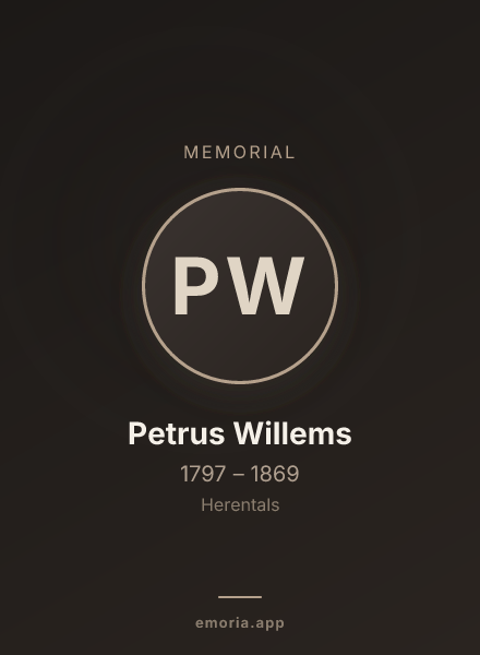Memorial portrait of Petrus Willems