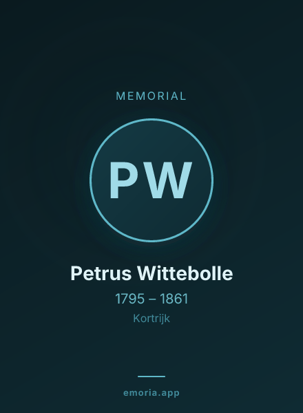 Memorial portrait of Petrus Wittebolle