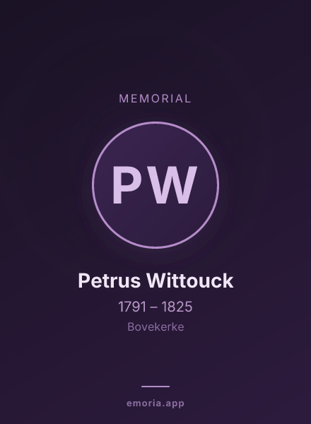 Memorial portrait of Petrus Wittouck