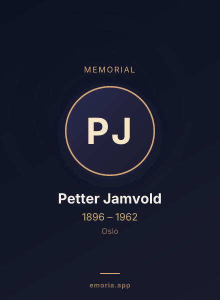 Memorial portrait of Petter Jamvold
