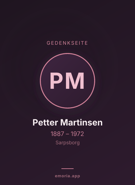 Gedenkportrait von Petter Martinsen