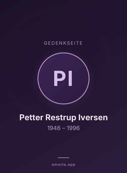 Gedenkportrait von Petter Restrup Iversen