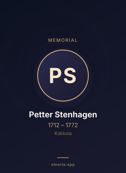 Memorial portrait of Petter Stenhagen