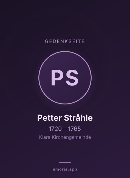 Gedenkportrait von Petter Stråhle