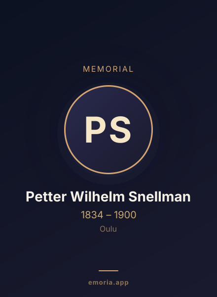 Memorial portrait of Petter Wilhelm Snellman