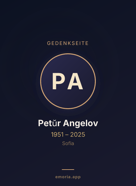 Gedenkportrait von Petŭr Angelov