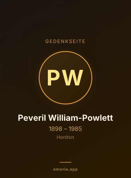 Gedenkportrait von Peveril William-Powlett