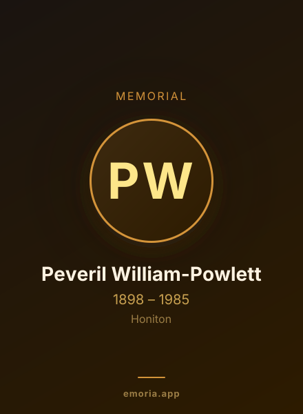 Memorial portrait of Peveril William-Powlett