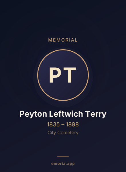 Memorial portrait of Peyton Leftwich Terry