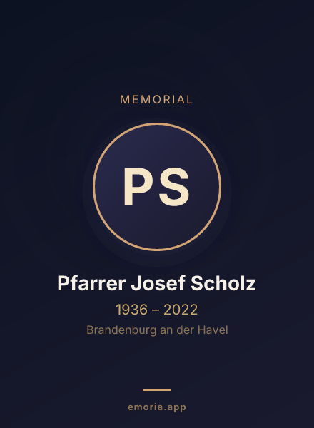 Memorial portrait of Pfarrer Josef Scholz