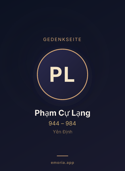 Gedenkportrait von Phạm Cự Lạng