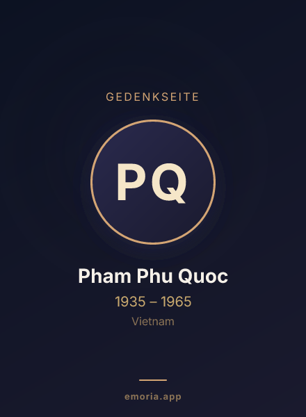 Gedenkportrait von Pham Phu Quoc