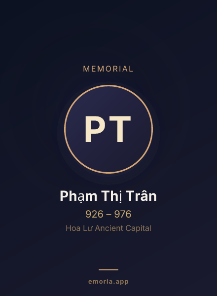 Memorial portrait of Phạm Thị Trân