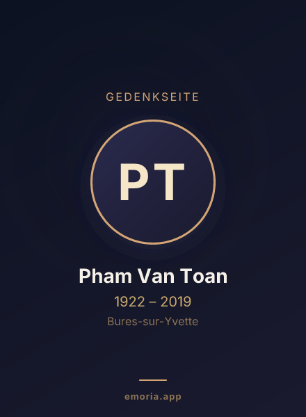 Gedenkportrait von Pham Van Toan