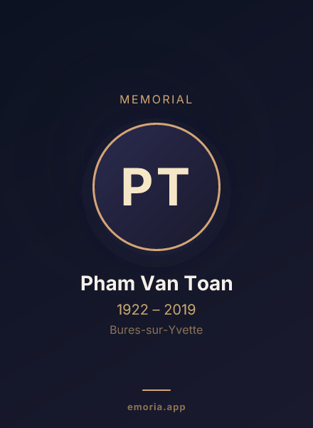 Memorial portrait of Pham Van Toan