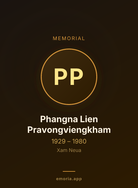 Memorial portrait of Phangna Lien Pravongviengkham