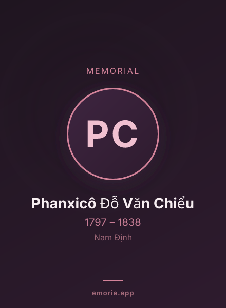 Memorial portrait of Phanxicô Đỗ Văn Chiểu