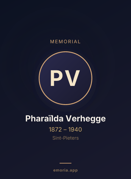 Memorial portrait of Pharaïlda Verhegge