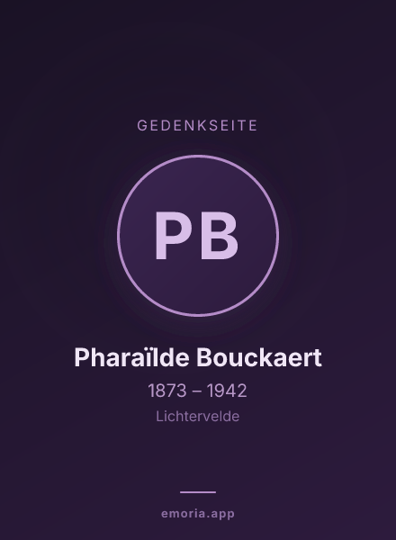 Gedenkportrait von Pharaïlde Bouckaert