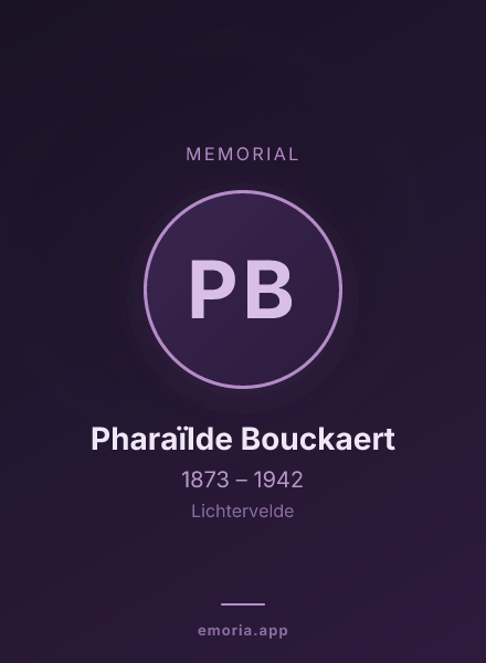 Memorial portrait of Pharaïlde Bouckaert