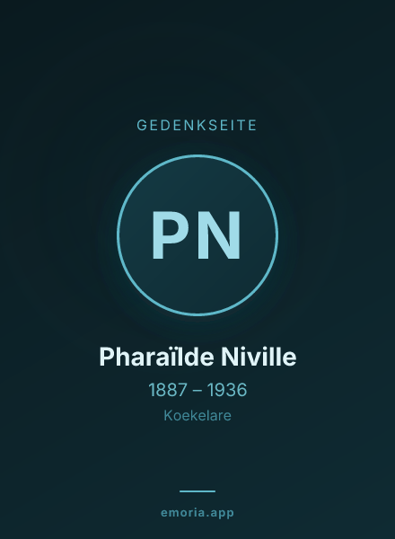 Gedenkportrait von Pharaïlde Niville