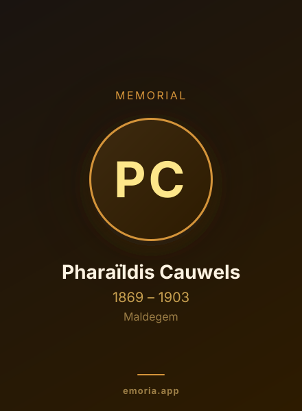 Memorial portrait of Pharaïldis Cauwels